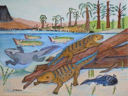 Devonian depiction - painting