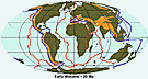 Early Miocene Plate Tectonic Reconstruction map
