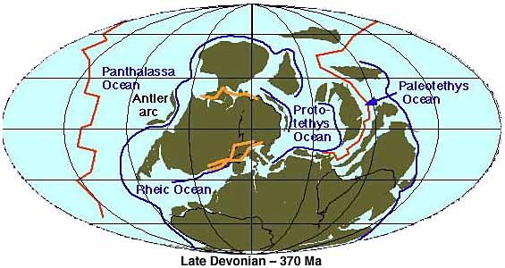 devonian period map