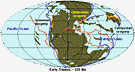 Late Triassic Plate Tectonic Reconstruction map