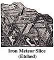 Iron Meteor Slice (Etched)