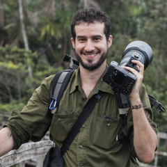 Picture of Pedro holding a camera