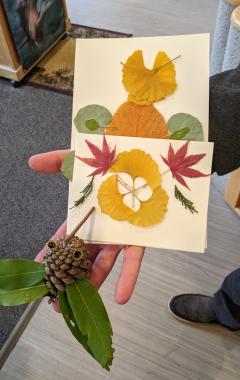 Picture of critters made from leaves